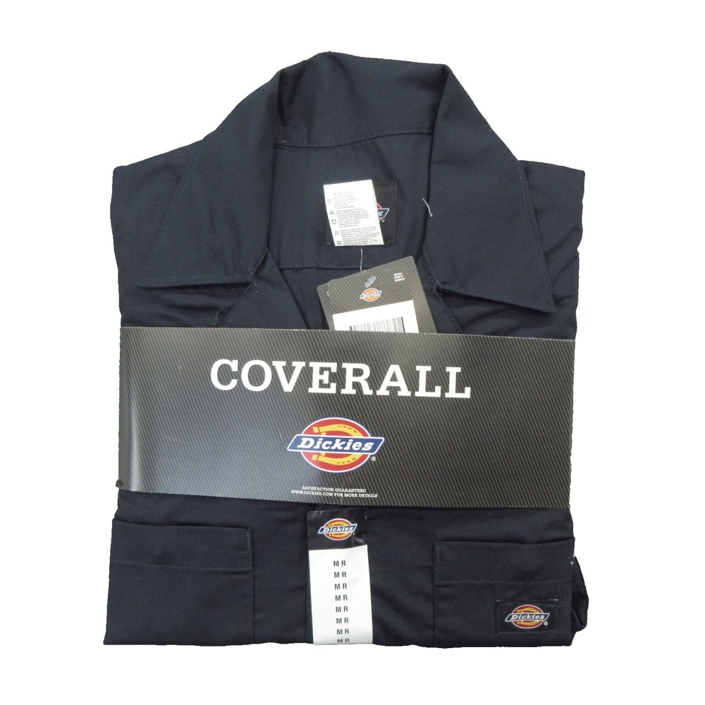 Dickies Men's Coverall Work Size Medium Dark Navy Short Sleeve Collared New